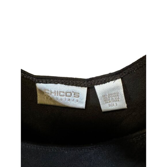 Chico's Travelers Black Sleeveless Deep Scoop Neck Top SZ XLarge - Picture 5 of 7